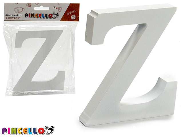 Wooden Letter Z White Color 2X11Cm