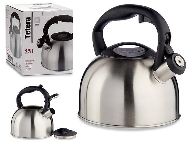 Steel Kettle 2,5L Plastic Handle