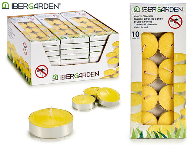 Conjunto 10 Velas Tea Light Citronela