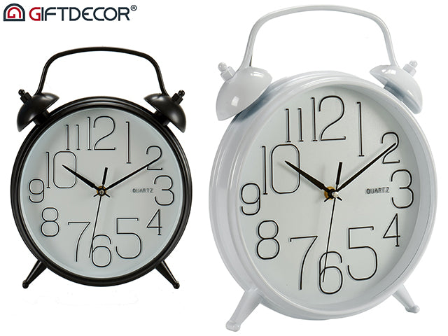 Reloj Campana 25 cm Mix Negro Blanco