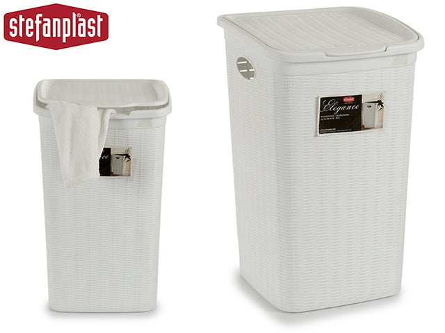 Laundry Basket Elegance 50L White