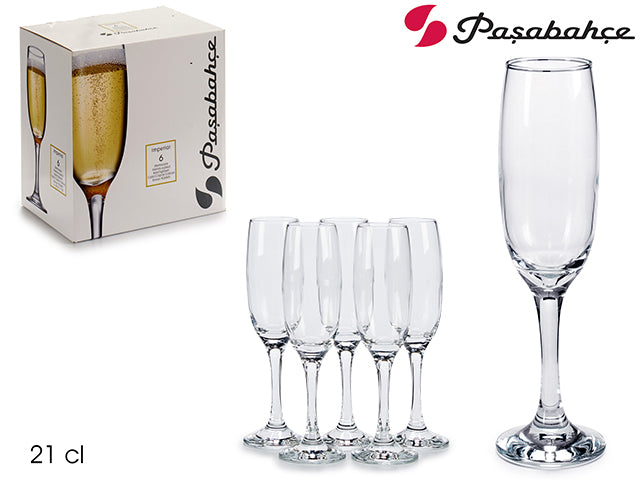 Set Of 6 Champagne Glasses Imperial 21 cl