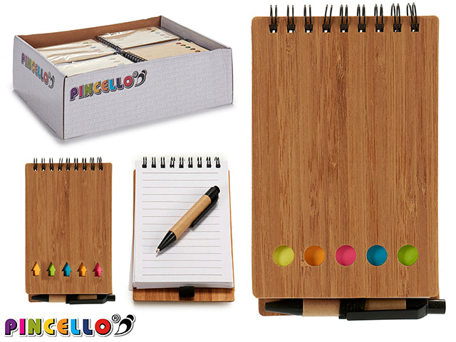 Notebook Bamboo Cover Posits 14,5X9Cm M2