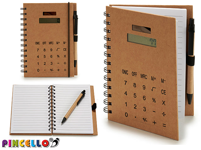 Calculator Notebook Carton With Pen