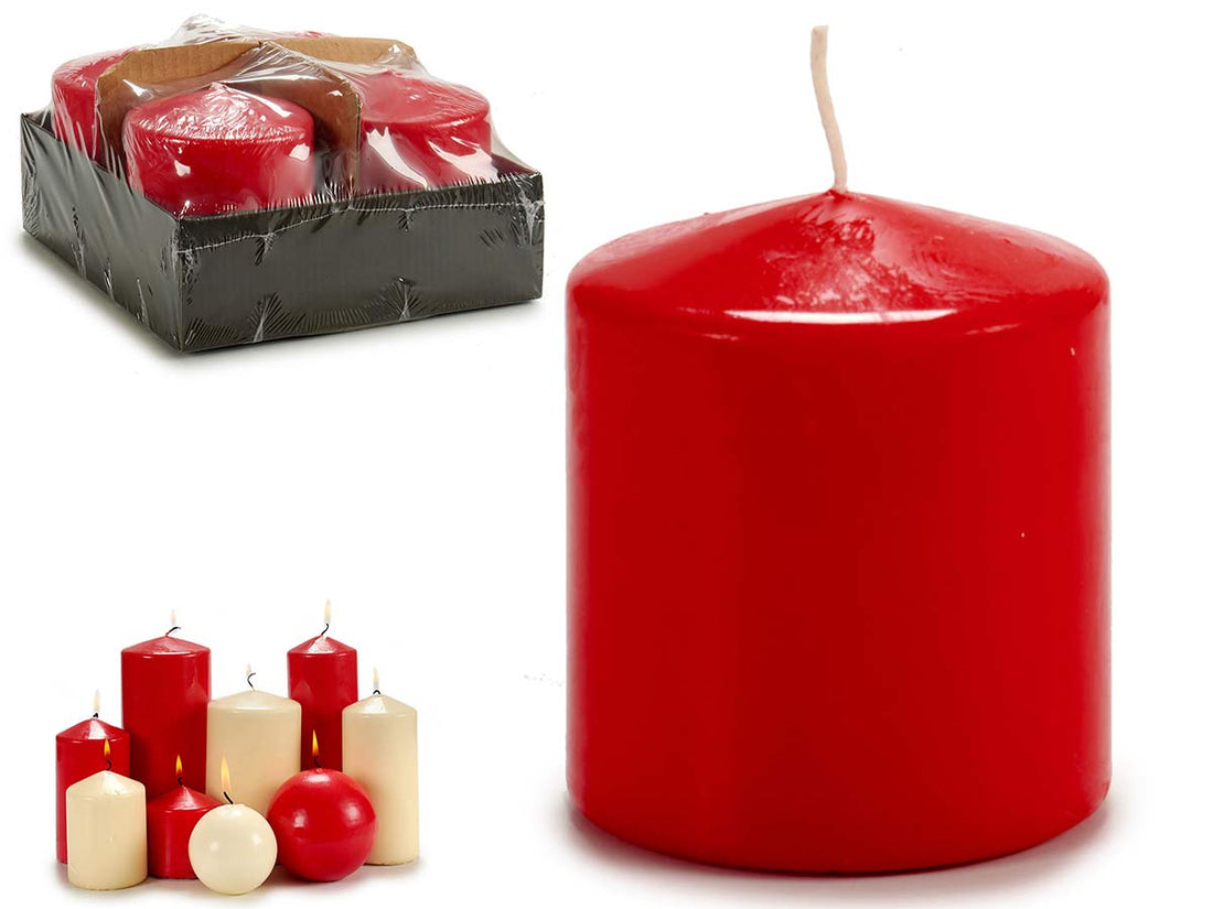 Wide Red Candle 10 cm