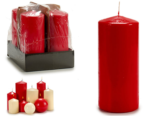 Wide Red Candle 20 cm