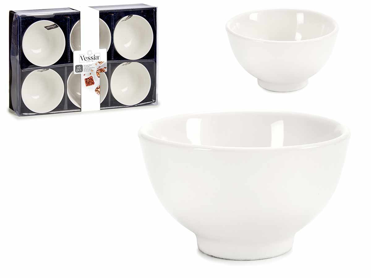 Conjunto 6 porcelana redonda multiuso