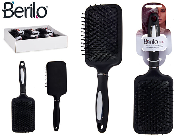 Cepillo Pelo Plano Mango Negro