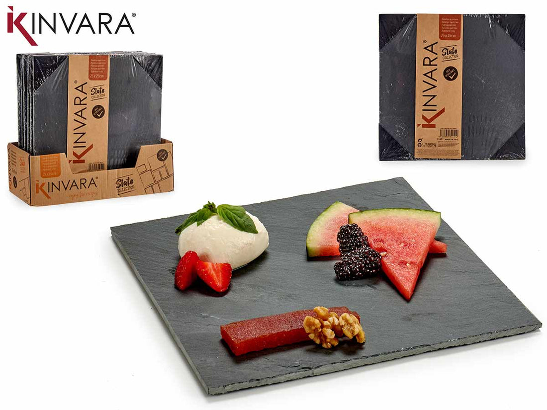 Slate Snack Tray Square 25X25Cm