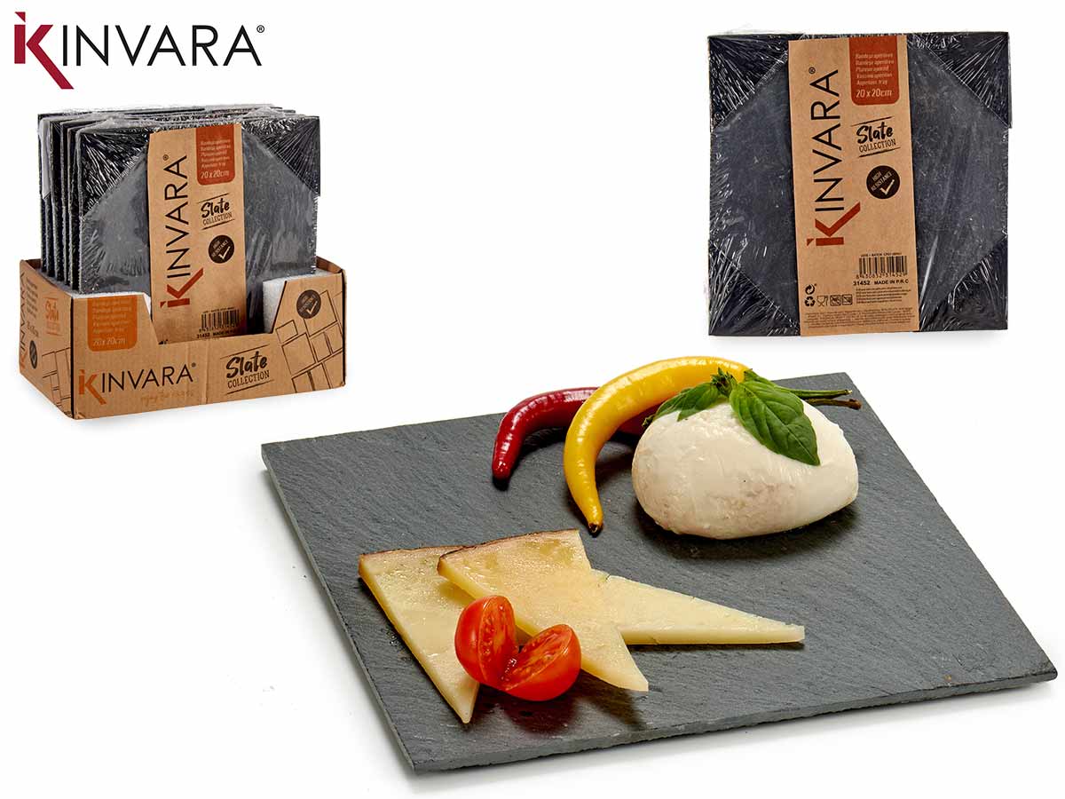 Slate Snack Tray Square 20X20Cm