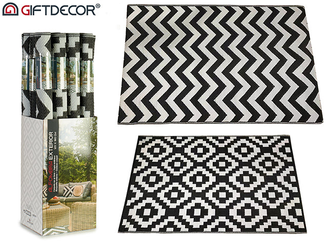 Outdoor Carpet White Black Assorted 2