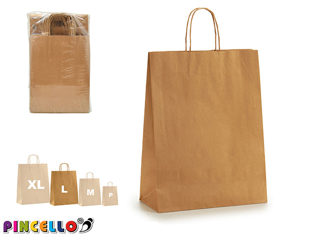 Bolsa de papel Hawanna Kraft Flat Med