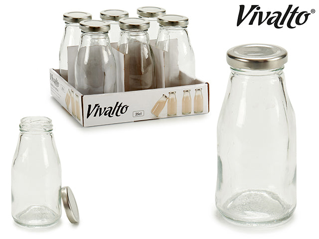 Mini Crystal Bottle Silver Cap 250 ml