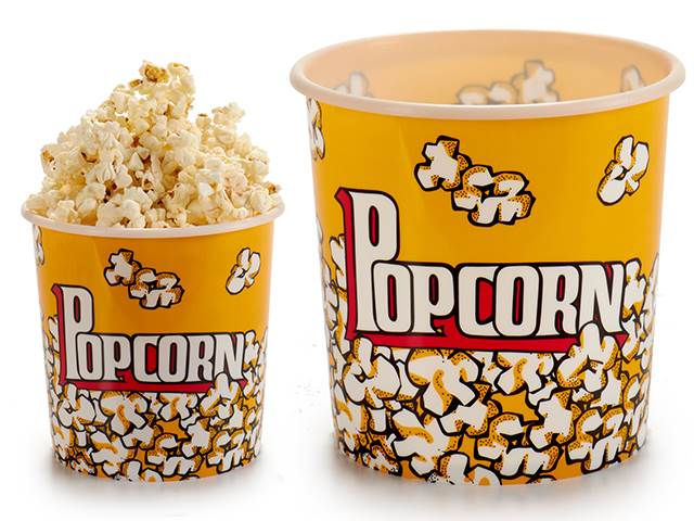 Round Small Pop Corn Bucket