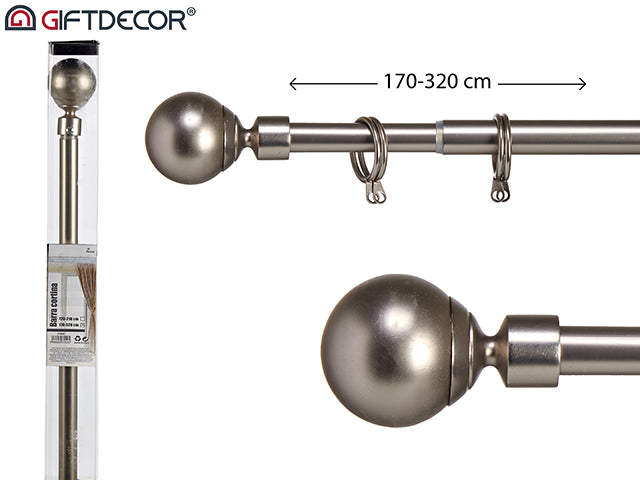 Varão de Cortina Bola 170-320 cm