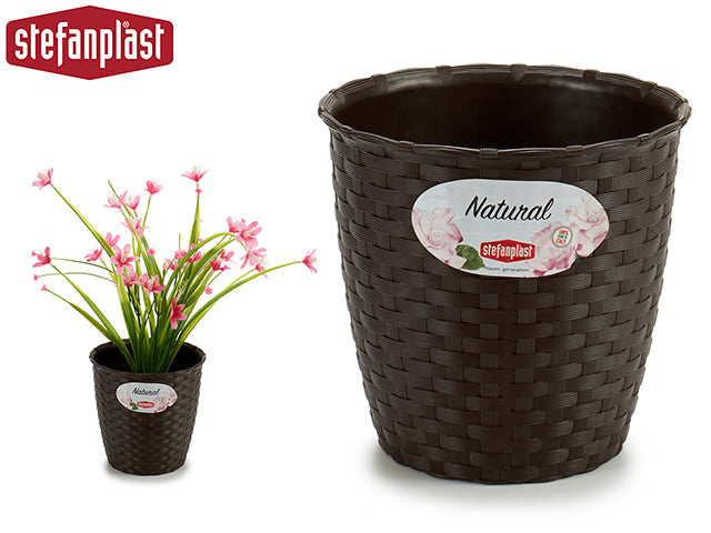 Plant Pot Internal/External Brown 14 Diam