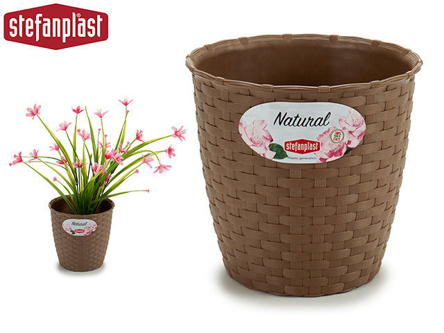 Plant Pot Internal/External Brown 14 Diam