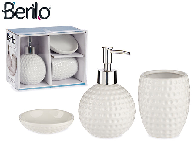 Golf Ball Shape 3 Pieces Bathroom Set