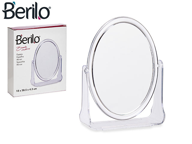 Oval Methacrylate Mirror With Holder