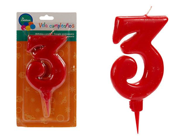 Big Red Birthday Candle 3