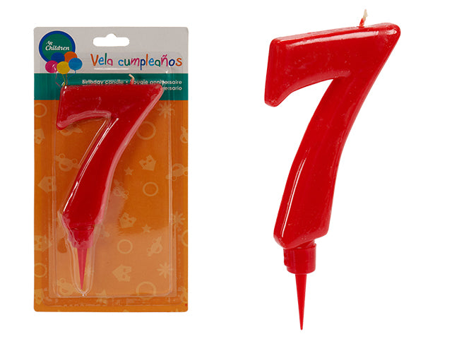 Big Red Birthday Candle 7