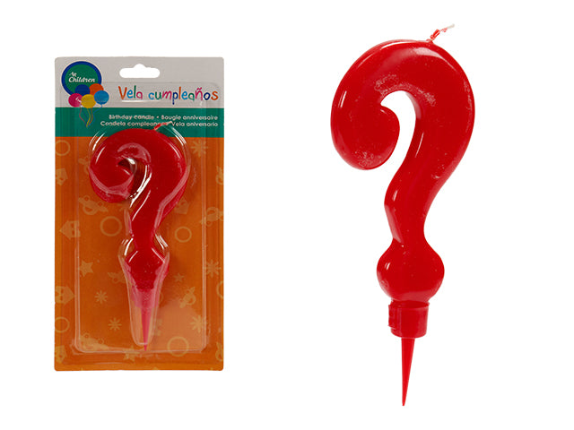 Big Red &quot;?&quot; Birthday Candle