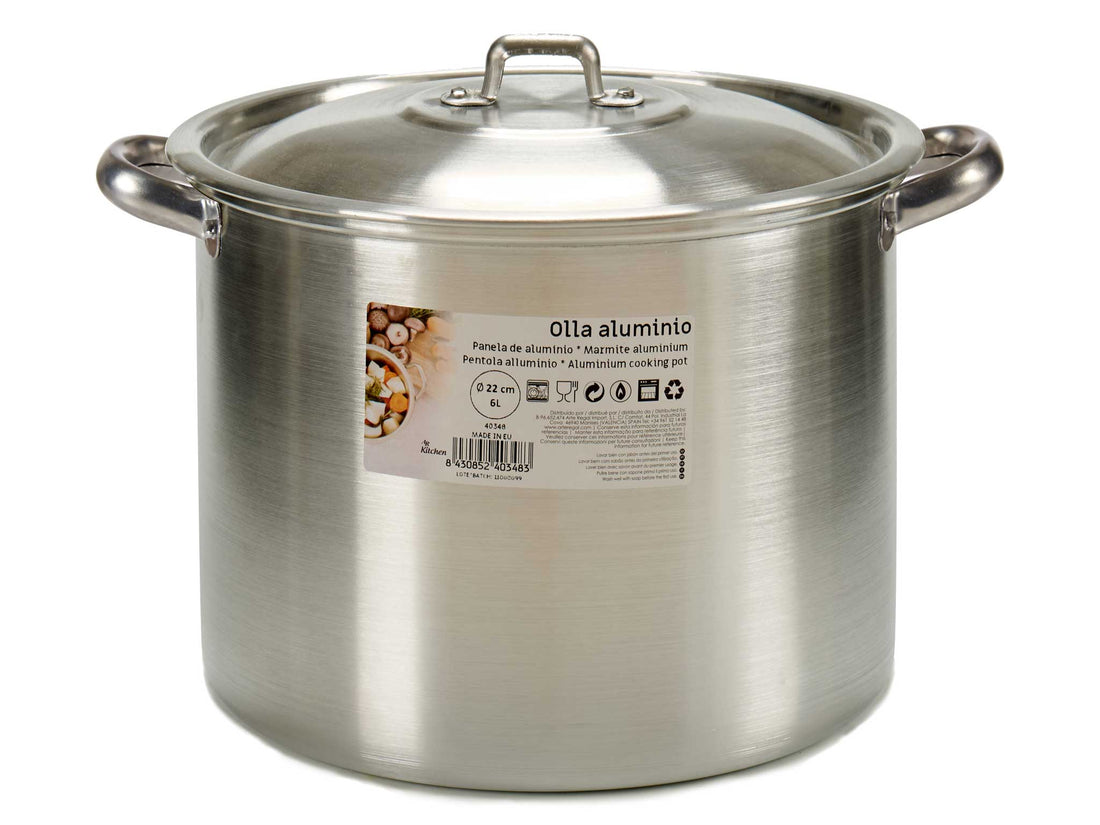 Aluminium Cooking Pot 22 Cm 6 L