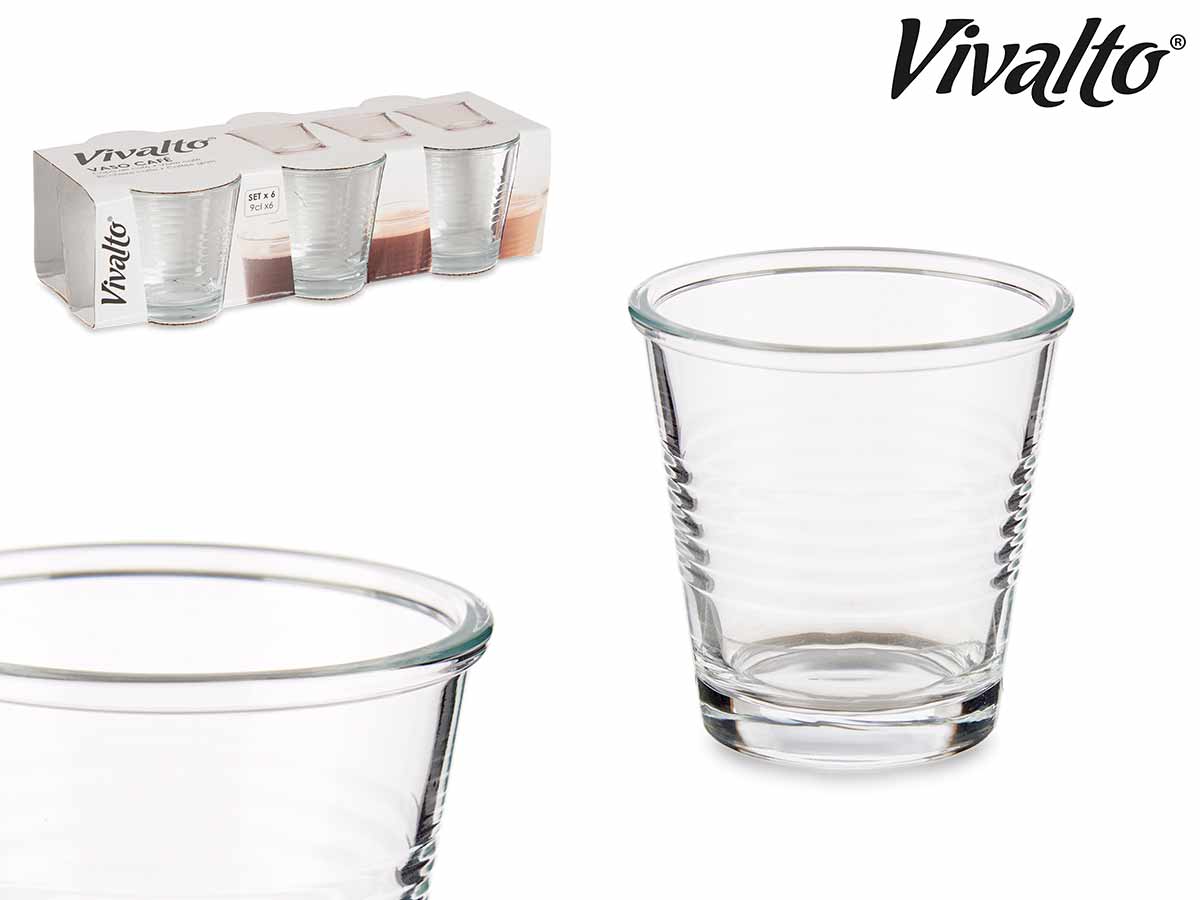 Set 6 Vasos Café 90 ml