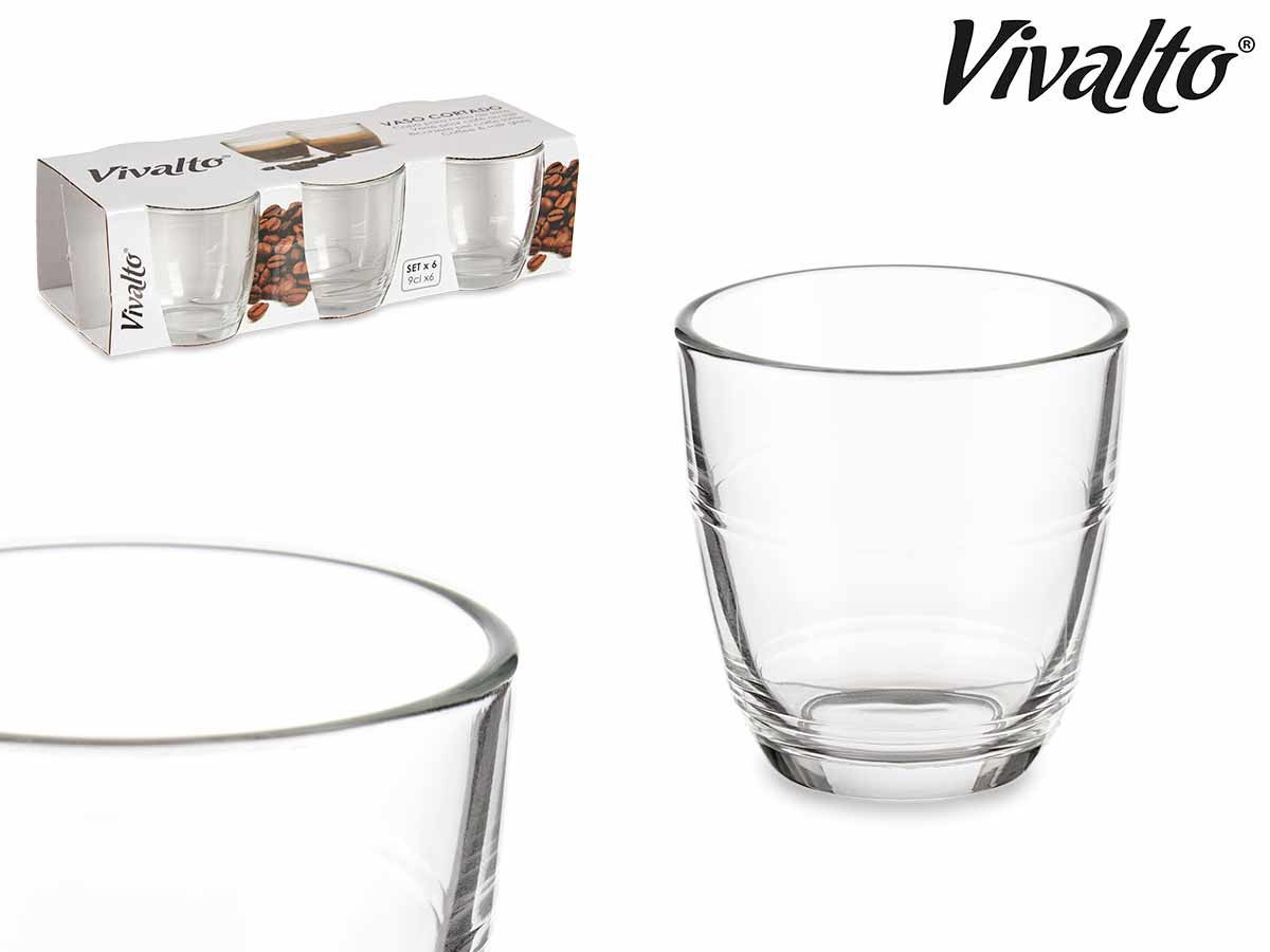 Set 6 Coffee Glasses 90 ml