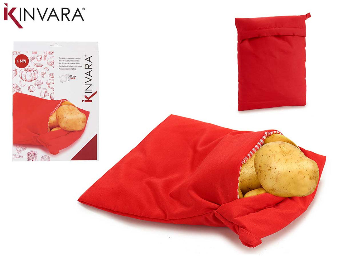 Red Microwave Cooking Bag Potatoes