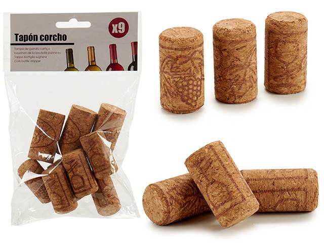 Set 9 Cork Stoppers