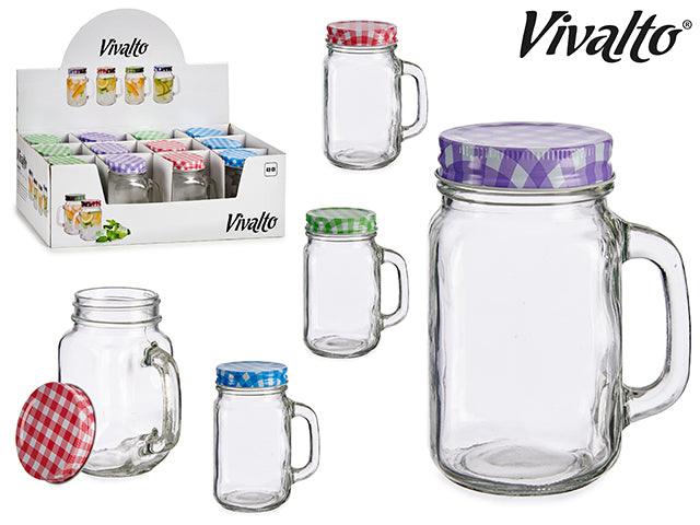Jar With Lid Mix 4 Colors 430 ml