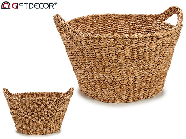 Large Round Basket With Handle