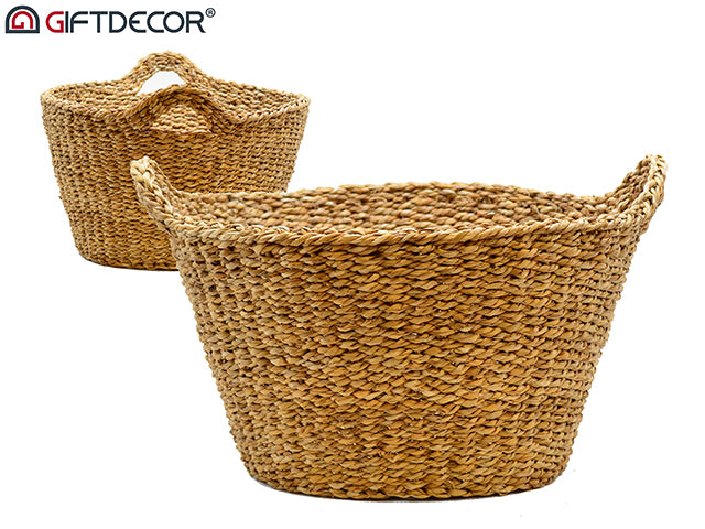 Med Round Basket With Handle