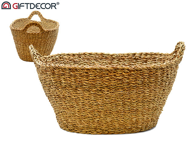 Med Oval Basket With Handle