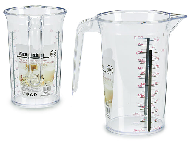 Transparent Measuring Plastic Jar 800Ml