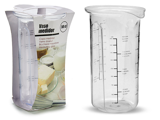 Transparent Measuring Glass Jar 500Ml