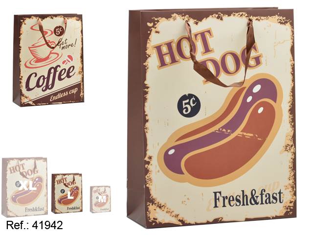 Bolsa de regalo mediana Hotdog &amp;amp; Coffee Mix 2