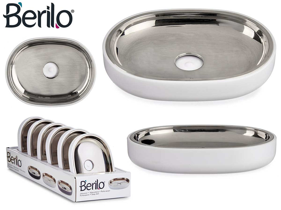 White Stainless Steel Soap Dish