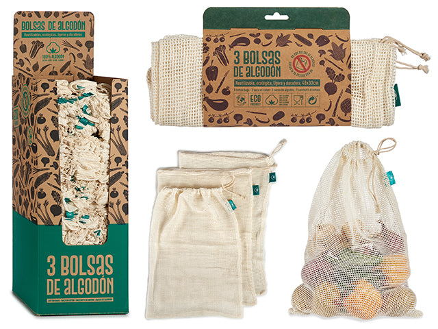 Cotton Bags Display 120 Units