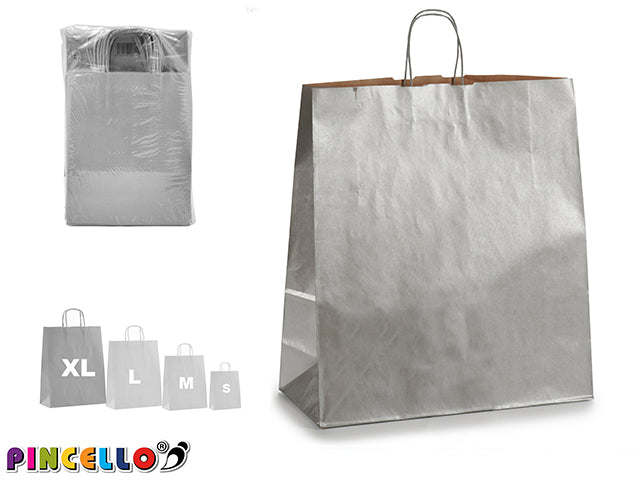 Bolsa Papel Plata Kraft Grande