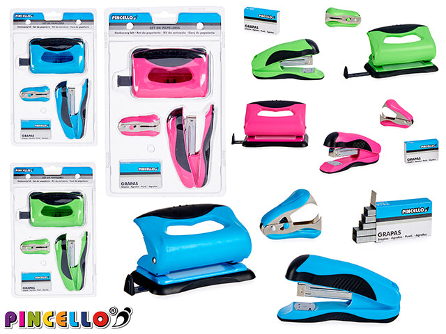 Set Stapler+ Drill 3 Colours Mix