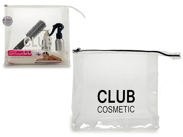 Plastic Cosmetic Bag Assorted Back or White