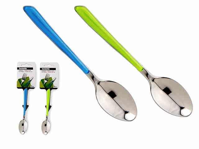 2 Dark Colors Mix Tea Spoon