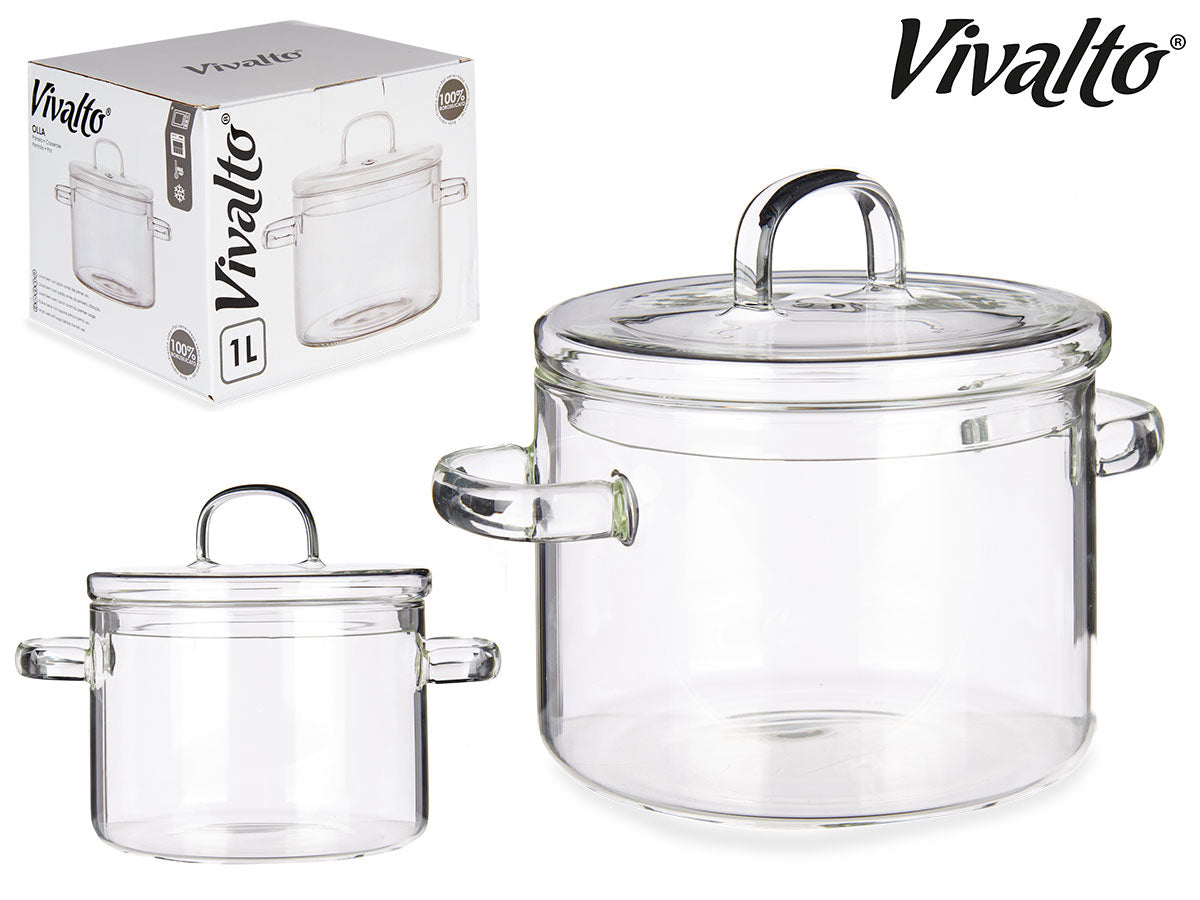 Batería de cocina de vidrio de borosilicato 1000 ml