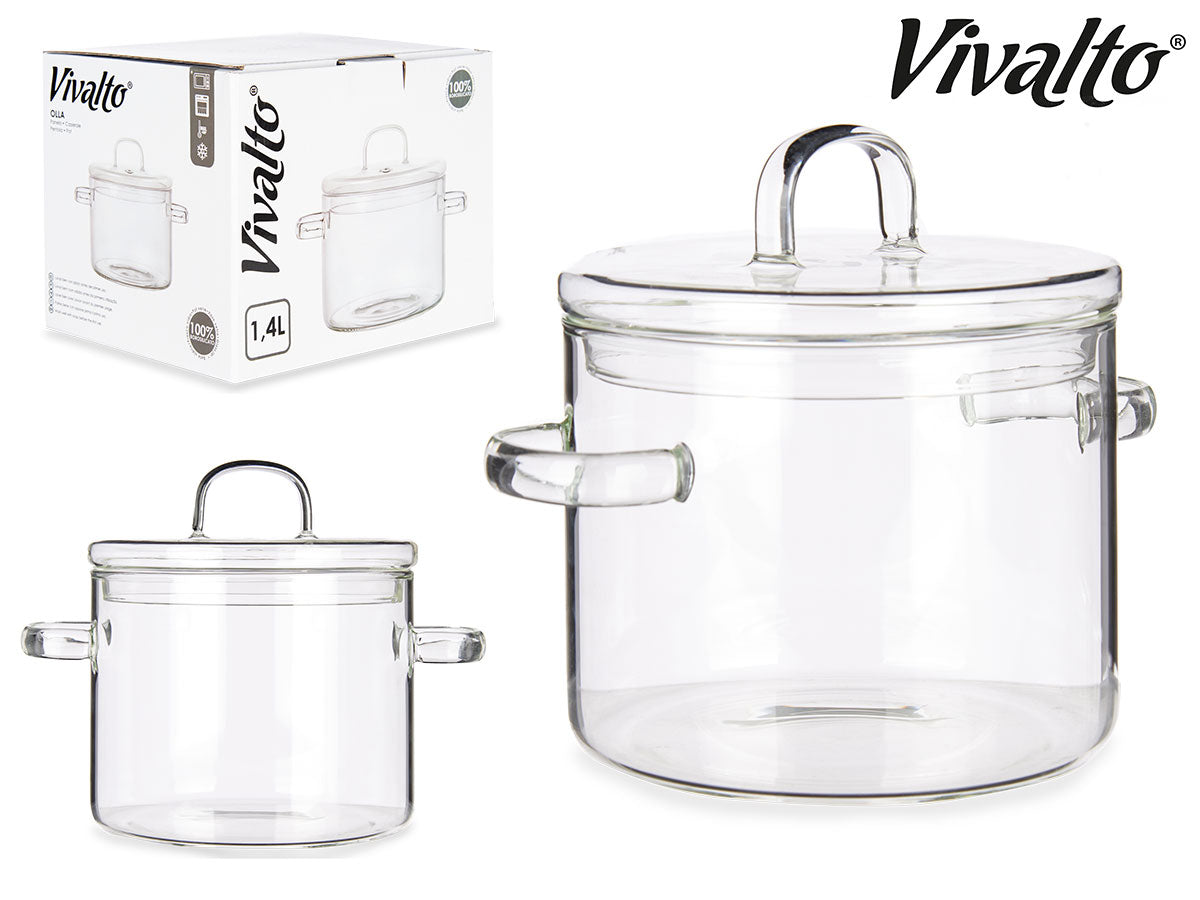 Panelas De Vidro Borosilicato 1400 ml