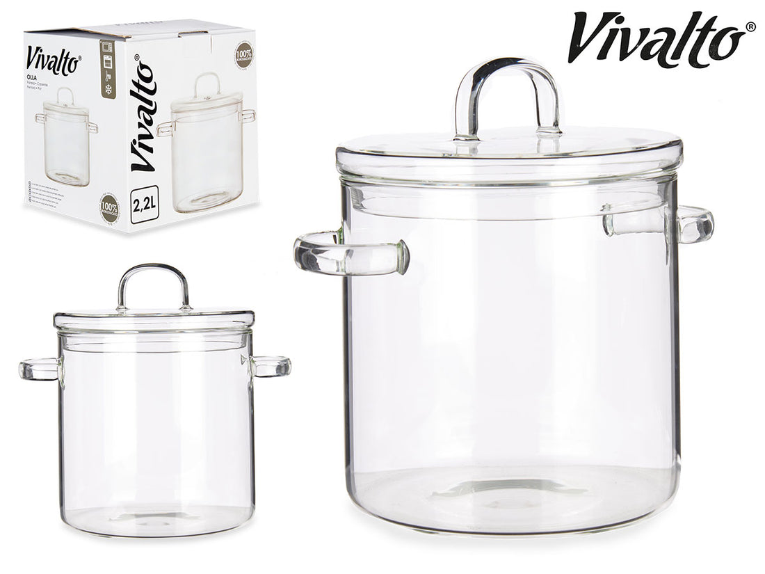 Panela Vidro Borosilicato 2200 ml