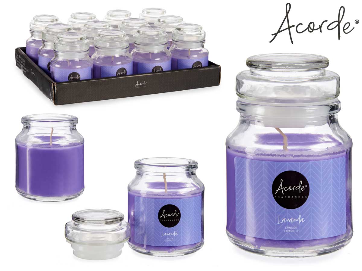 Vela Perfumada Lavanda Vidro 28h