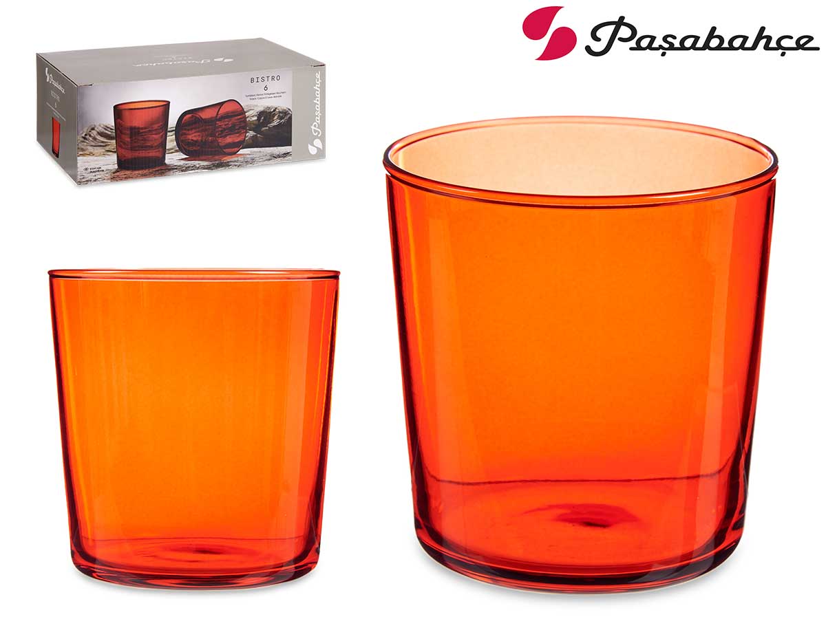 Set 6 Vasos Bistro Red Dot 380Ml