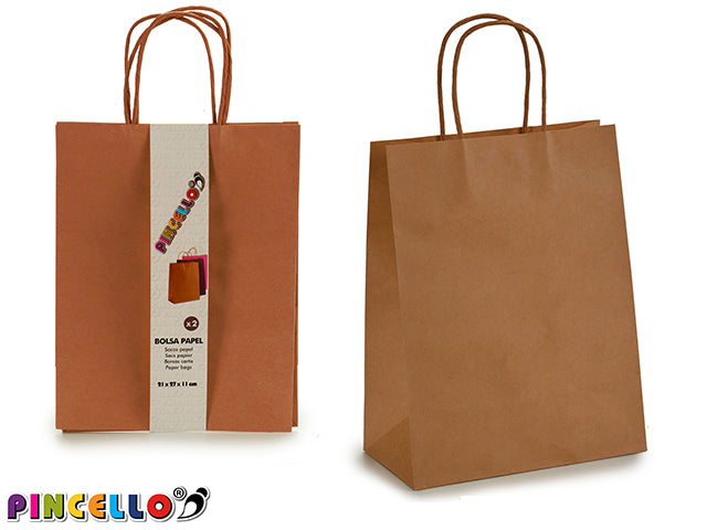 Set Of 2 Paper Bag Kraft Color